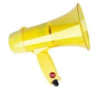 WWBPOIUY microphone and speaker,fog horn,siren,megaphone, 20watt Power Portable Bullhorn Siren/Alarm And 240s Recording With Volume Control And Strap For Indoor And Outdoor Microphone (Yellow)