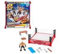 WWE Action Figure Playset Knuckle Crunchers Rebound Ring with Accessories and Flex Mat Technology, HWH18
