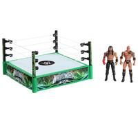 Mattel WWE Bloodline Rules Playset with Ring & 2 Action Figures, Includes The Rock & Roman Reigns 6-inch Superstar Collectibles, JDB55