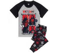 WWE Boys Grey Wrestlers Photographic Print Short Sleeve Long Leg Pyjama Set - 9-10 Years