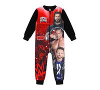 WWE Boys World Wrestling Entertainment Fleece Sleepsuit Kids Onesie (8-9 Years) Red