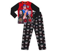 WWE Boys Wrestling John Cena Long Pyjama Set Black Red (8-9 Years)
