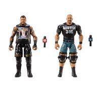 Mattel WWE Main Event Championship Showdown 2-Pack Action Figures & Accessory, Series #20 “Stone Cold” Steve Austin vs Kevin Owens Collectible Set, JCV70