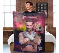 WWE CM Punk Main Event Champions Bedding Super Soft Throw Blanket, 46 in x 60 in, (Official Licensed Product) by Franco Collectibles