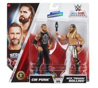 WWE CM Punk V Seth Freakin Rollins Mattel Main Event Showdown 2 Pack Series 23 Wrestling Action Figure Toy 2025