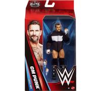 Mattel WWE Elite Action Figure & Accessories, Series #124 Set, 6-inch Collectible CM Punk with 25 Articulation Points & Swappable Hands, JHT70