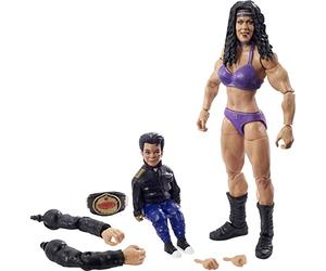 WWE GVC09 Chyna WrestleMania Action Figure with Women’s Championship & Paul Ellering & Rocco Build-A-Figure Pieces, 6-in / 15.24-cm Posable Collectible Gift for Fans Ages 8 Years Old & Up, Red