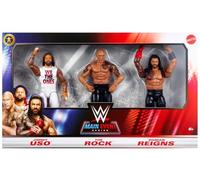 WWE Jimmy Uso The Rock Roman Reigns Main Event 3 Pack Mattel Series Wrestling Action Figures Toys