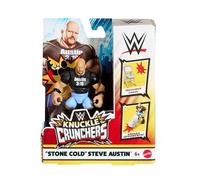 WWE Knuckles Crunchers Action Figure 10 cm - Steve Austin (Stone Cold) Figures + Accessory