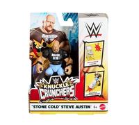 WWE Knuckles Crunchers Action Figure 10 cm - Steve Austin (Stone Cold) Figures + Accessory