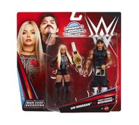 Mattel WWE Main Event Showdown Action Figures 2-Pack with Accessory, Series #25 ”Dirty” Dominik Mysterio & Liv Morgan Collectible Set, 6-inch, JHJ58