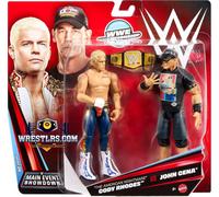 Mattel WWE Hand Event Showdown John Cena vs The American Nightmare Cody Rhodes (Pack of 2)
