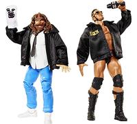 WWE MATTEL Elite Collection 2-Pack Rock & Mankind 6-in Action Figure, Posable Collectible Gift for WWE Fans Ages 8 Years Old & Up,GVC21