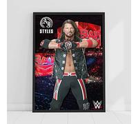 WWE Print - AJ Styles Crowd Poster Wrestling Art (A2-42cm x 59.4cm)
