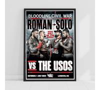 WWE Print - Money In The Bank Bloodline Civil War Poster Wrestling Wall Art (42cm x 59.4cm - A2)