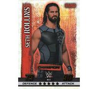 WWE SLAM ATTAX 10 - SETH ROLLINS CHAMPION TRADING CARD - WRESTLING