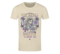 WWE Sol Ruca Catch The Wave Men's Cream T-Shirt