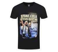 WWE Stone Cold Steve Austin Photo Compilation Men's Black T-Shirt