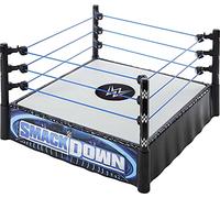 WWE Superstar Ring (14-in) with Spring-Loaded Mat & Real Flex Ropes for Action Figures; Gift for Ages 6 Years Old & Up