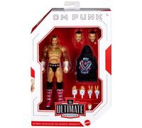 WWE CM Punk Mattel Ultimate Edition Collection Series 27 Wrestling Action Figure Toy Swappable Heads & Hands, 30 Articulation Points
