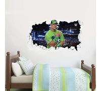 WWE Wall Decal - John Cena Smashed Vinyl Sticker Decal Kids Mural Art Wrestling (90cm)