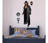WWE Wall Decal - The Undertaker 2 Wrestler Mural + Sticker Set Vinyl Decal Kids Mural Art (LIFESIZE)
