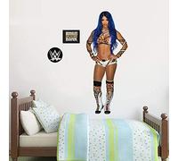 WWE Wall Mural - Sasha Banks Wrestler Decal + Sticker Set Vinyl Decal Kids Art (120cm Height)