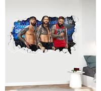 WWE Wall Sticker - Bloodline Broken Wall Decal Wrestling Mural Art (60cm Width x 35cm Height)