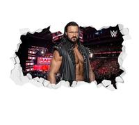 WWE Wall Sticker - Drew McIntyre Broken Wall Decal Vinyl Kids Mural Art Wrestling (90cm Width x 45cm Height)