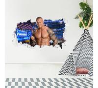 WWE Wall Sticker - Randy Orton Broken Wall (90cm Width x 50cm Height)