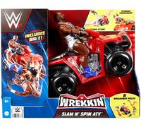 WWE Wrekkin Slam ‘N Spin ATV with Spinning Handlebars Action and Breakable Parts, Includes 6-inch Big E Basic Action Figure, Gift for Ages 6 Years Old & Up