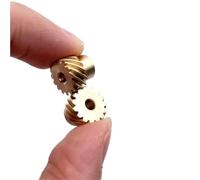 WWERTYY 2pcs 0.5 Module Spiral Gear 45 Degree Left Handed Helical 90 Staggered 0.5M Brass Pinion spiral mechanical(20T 5MM BORE)