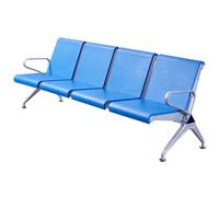 WWERTYY 4-Seat Waiting Room Bench, Office Guest Reception Chairs, Airport Reception Seat Benches with Armrests and Backrests, for Airport Hospital Bank Salon Barber Hall Room Conference(Blue)