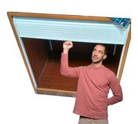 WWERTYY Custom Roll Up Cabinet Doors, 24 26 28 30 32 34 36 42 Inch Pull Out Tambour Door - Commercial/Residential, Plastic Retractable Closet Doors with Track(36x22(91.4x55.9cm))