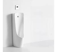 WWERTYY Men's Flushing Urinal,Corner Urinals for Men Bathroom,Ceramic Urinals,Intelligent Sensor Toilet Splash-Proof Male Urinal,Commercial Washout Urinal,for Bathrooms, Hotels(Type A)