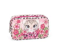 WWF 2 Zip Pencil Case for Children and Teenagers, Ideal for Storing Stationery, with Practical Zip Closure, Double Inner Compartment, 21 x 15 x 8 cm, Leopard, Casual