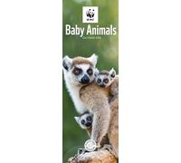 WWF Baby Animals 2026 Slim Wall Calendar, 12-Month Wildlife Photography, Monthly Grid Format, FSC Certified