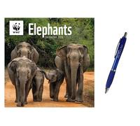 WWF, Elephants Wall Calendar 2026 + EXCLUSIVE LIMITED EDITION PEN