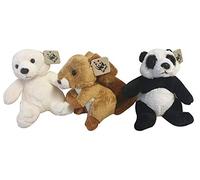WWF Plush Figures Collection Set of 3 in a gift box with a squirrel, a polar bear and a panda bear