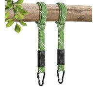 WWFFEN 2-Pack 41" Tree Swing Hanging Straps, 800 LB Capacity Double Stranded Nylon Swing Ropes with Safer Spring Buckle for Hammock, Swing, Outdoor Camping and Aerial Yoga