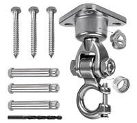 WWFFEN Heavy Duty Stainless Steel Swing Hanger with 360°+180°Rotation 1500LB Capacity,Triangular Fixation for Playground Hammock Chair,sandbag Porch Swing