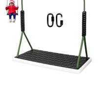 WWFFEN Heavy Duty Swing Seat,Non Slip Tree Swing Thickened Soft Rubber Swing Seat Set,with 2 Carabiners and Adjustable Rope (130cm-200cm) for Outdoor Playground Swing Backyard Garden,Black/270kg