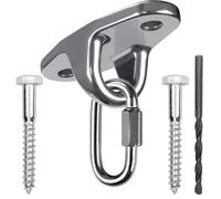 WWFFEN Stainless Steel Heavy Duty Swing Hanger, Eye Hooks with Brackets Wooden and Concrete Bolts 2000 lb Capacity Playground Porch Yoga Seat Trapeze SwingSets Indoor Outdoor