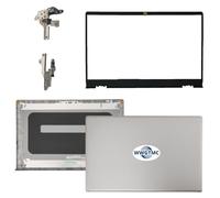 WWGTMC Replacement LCD Cover Back Rear Top Lid with Hinges and Front Bezel Frame for DELL Inspiron 15 3510 3511 3515 3520 3525 Series Laptop DDM9D 0DDM9D AP3LE000901 Silver