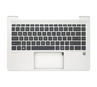 WWGTMC Replacement Upper Case Palmrest for HP Probook 440 G10 Series Laptop US Layout Keyboard Assembly Top Cover N42406-001 Silver