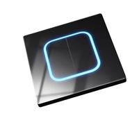 WWHJR 1/2/3/4 Gang Wall Glasses Panel Switches LED Indicators Reset Point Power Switches Replacement Wall Button Light Switche Concealed home decoration international general tempered glass black