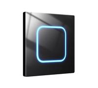 WWHJR 1/2/3/4 Gang Wall Glasses Panel Switches LED Indicators Reset Point Power Switches Replacement Wall Button Light Switche Concealed home decoration international general tempered glass black