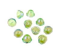 WWHJR 10Pieces Elegant Acrylic Bells Pendant Acrylic Multi Petals Flower Bead Caps For Jewelry And Craft Projects Decorative Bead Charm