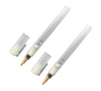 WWHJR 2Pcs Empty Pens Flat or Round Head Refillable Acrylics Empty Marker Empty Paint Pen For Painting on Wood Fabric Canvas Empty pen case for gold-painted pen, self-filling ink pen case Empty pe