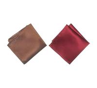 WWHJR 2PCS Men's Pocket Square Classical Rayon Handkerchief For Business Meeting Formal Occasion Solid Color Banquet Kerchief Men's Pocket Squares Men's Pocket Squares